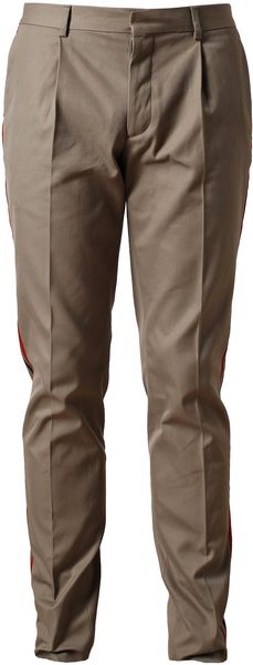 Valentino Cotton Military Trousers - Lyst