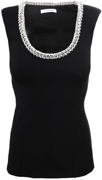 Viktor & Rolf Embellished Neckline Sleeveless Top Black - Lyst
