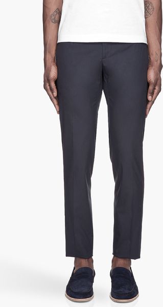 Billtornade Navy Blue Twill trimmed Jasper Trousers - Lyst