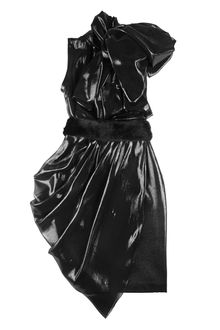 Giambattista Valli Mussola Laminata Dress with Bow - Lyst