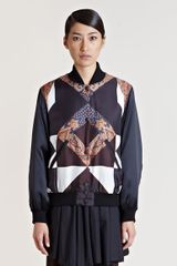  Womens Patterned Bomber Jacket