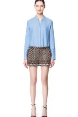 Zara Embroidered Shorts with Stones