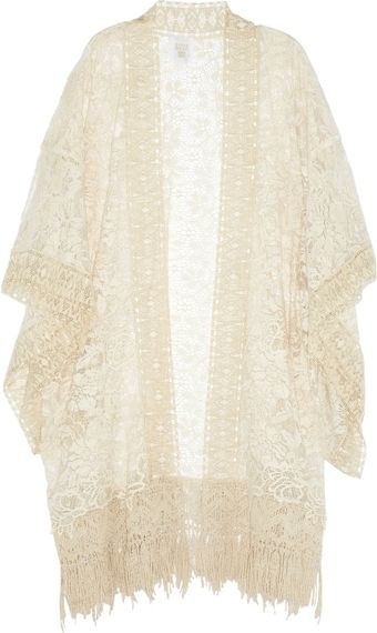 Anna Sui Draped Lace Kimono Top - Lyst
