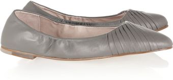 Bloch Simone Pleated Leather Ballet Flats - Lyst