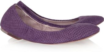Bloch Keeley Snakeeffect Brushedleather Ballet Flats - Lyst