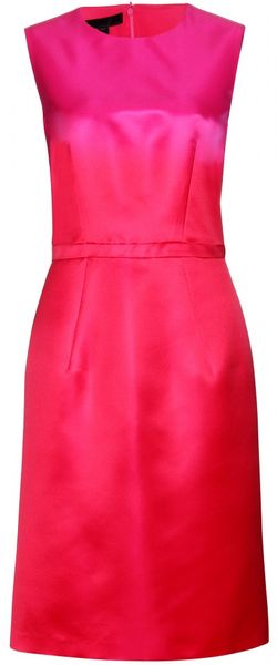 Burberry Prorsum Two-Tone Silk Dress - Lyst