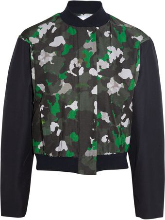 Camilla & Marc Printed Silk and Cotton blend Bomber Jacket - Lyst