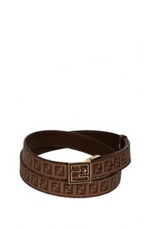Fendi 3 Cm Zucchino Pu Reversible Ff Buckle - Lyst