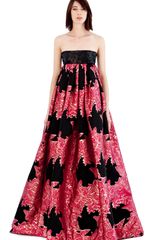 Giles Lurex Jacquard Empire Gown
