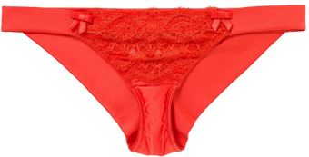 Myla Red Satin Brazilian Isabella Knickers - Lyst