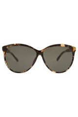 Oscar de la Renta Oversize with Bead Arm Sunglasses