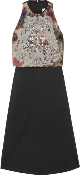Preen Eve Embellished Stretchtwill Dress - Lyst