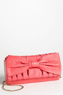 RED Valentino Bow Leather Clutch - Lyst