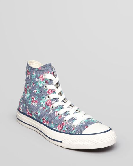 denim floral converse