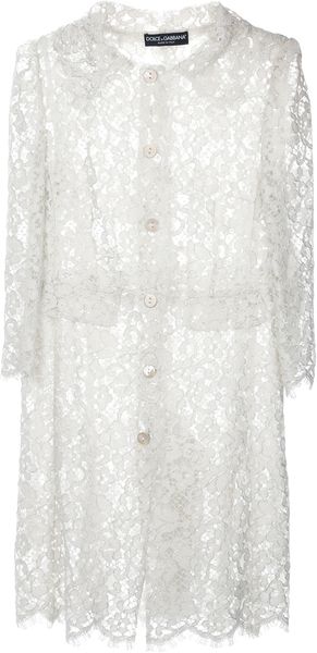 Dolce & Gabbana Lace Coat - Lyst