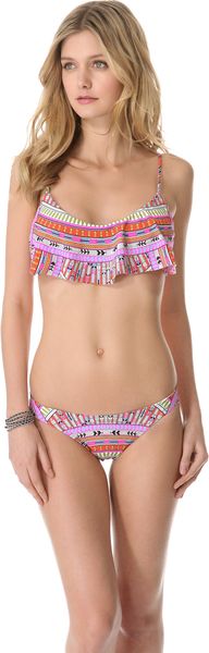 Mara Hoffman Rainbow Cropped Bikini Top - Lyst