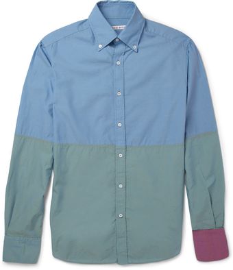 Michael Bastian Slimfit Panelled Cotton Shirt - Lyst