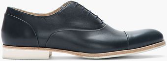 Moschino Cheap & Chic Navy Leather Miller Oxfords - Lyst