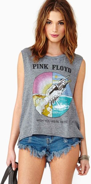 Nasty Gal Pink Floyd Muscle Tee - Lyst
