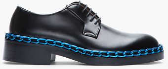 Raf Simons Leather Chain Embellished Derbys - Lyst