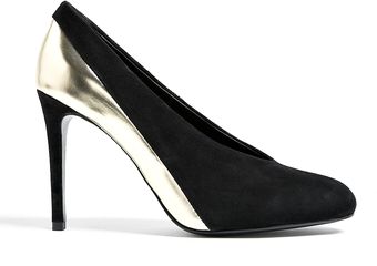 See By Chloé Metallic Pewter and Suede Khai Court Shoes - Lyst