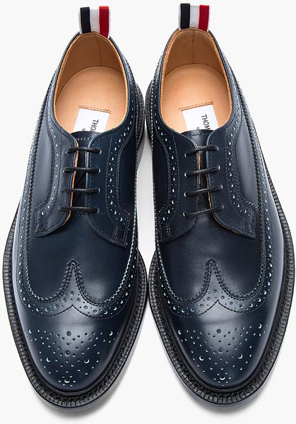 brown and navy brogues