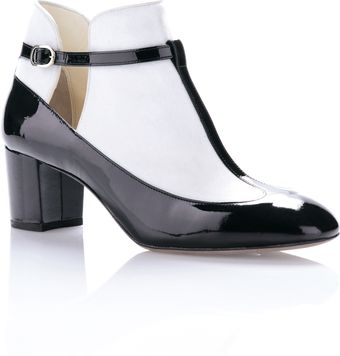 Valentino Black Leather and Velvet Mary Jane - Lyst