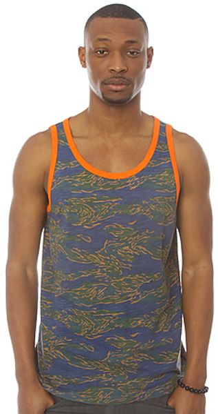 Wesc The Camo Tank in True Blue - Lyst