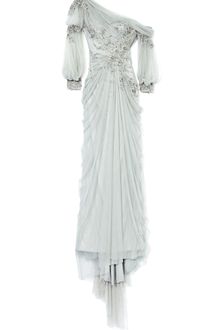 Marchesa Drop Shoulder Tulle Gown - Lyst
