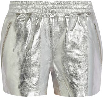 Oak Rider Metallicleather Shorts - Lyst