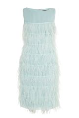 St. John Tiered Feather Cocktail Dress