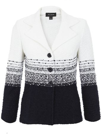 St. John Cannes Tweed Jacket - Lyst