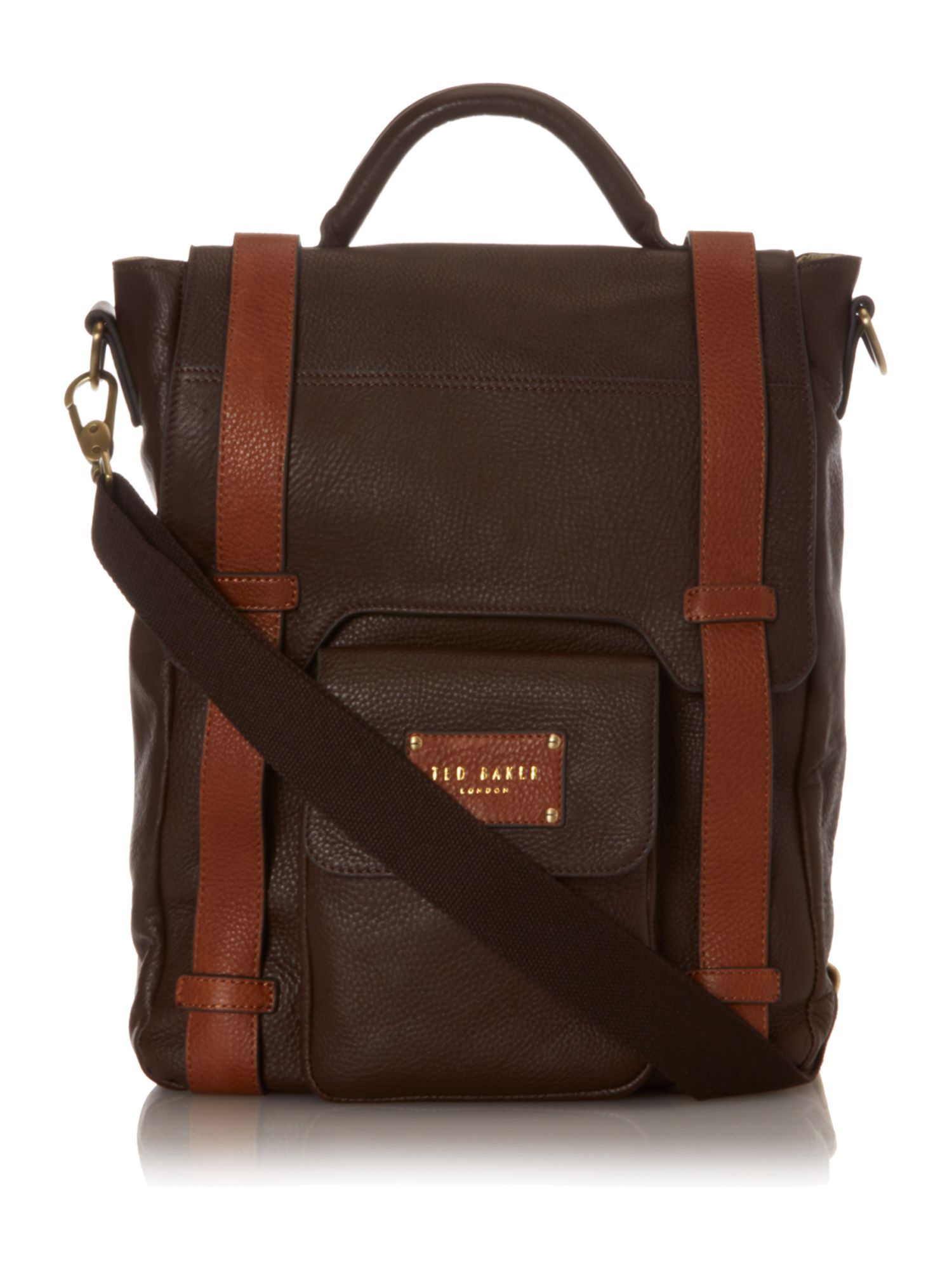 Ted Baker Leather Satchel Bag in Brown for Men (chocolate) Lyst