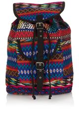Topshop Zig Zag Ikat Backpack