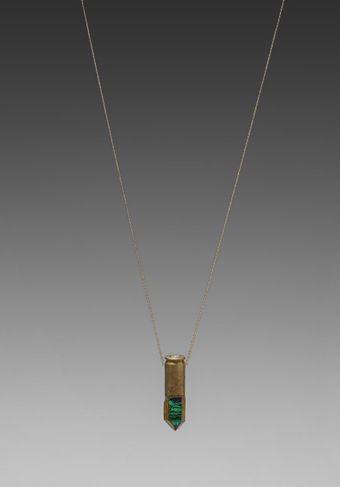 Unearthen Medium Titanium Quartz Crystal Pendant On 14k Gold Chain - Lyst