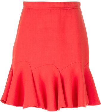 Carven Ruffled Skirt - Lyst