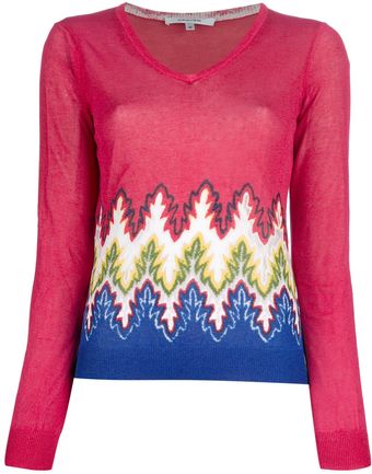 Carven V-Neck Sweater - Lyst