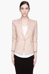 Helmut Peach Pink Inen Slub Twill Blazer