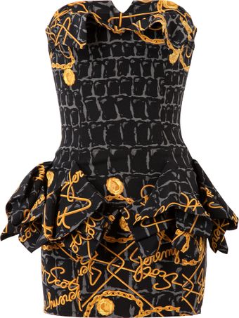 Jeremy Scott Printed Stretch Silk Dress - Lyst