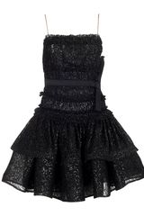 Lanvin Tiered Lace Dress