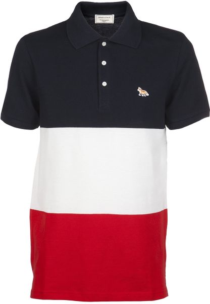 tricolor polo shirt