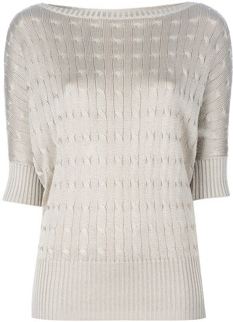 Ralph Lauren Cable Knit Sweater - Lyst