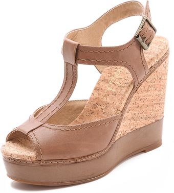 Splendid Kane Tstrap Wedge Sandals - Lyst