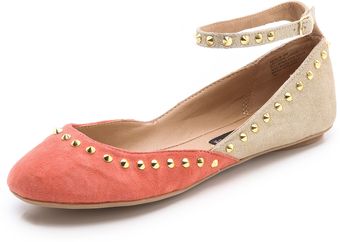 Steven Korus Suede Flats - Lyst
