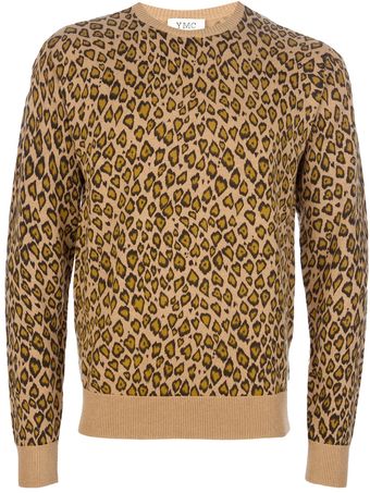 YMC Leopard Print Sweater - Lyst