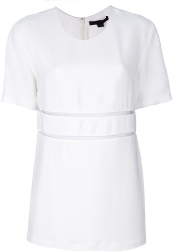 Alexander Wang Cut Out Silk Top - Lyst