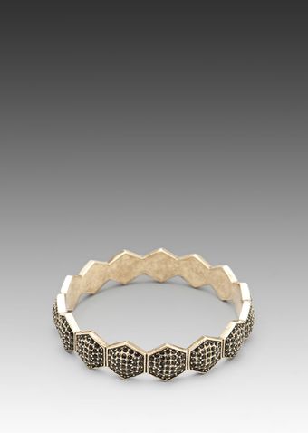 Giles & Brother Hippolyta Pave Bangle in Metallic Gold - Lyst