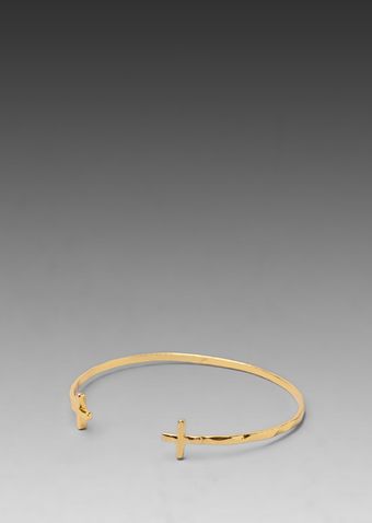 Gorjana Cross Over Cuff Bracelet in Gold - Lyst