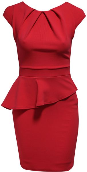 Jane Norman Peplum Dress - Lyst