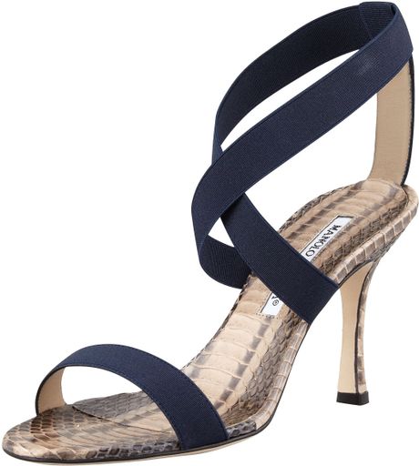manolo blahnik navy